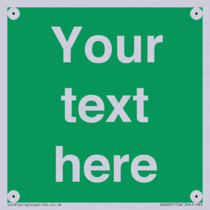 Custom Safe Condition: Blank (green) sign